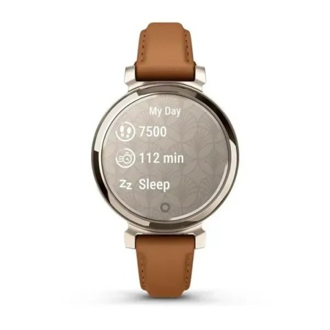Смарт-часы Garmin Lily 2 Classic кремово-золотистые со смуглым кожаным ремешком