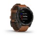 Смарт-годинник Garmin epix Gen 2 Sapphire чорний титановий з каштановим шкіряним ремінцем