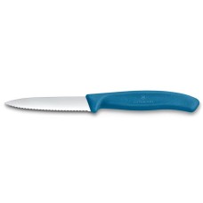 Ніж кухонний Victorinox SwissClassic, 8 см, серрейтор, синій