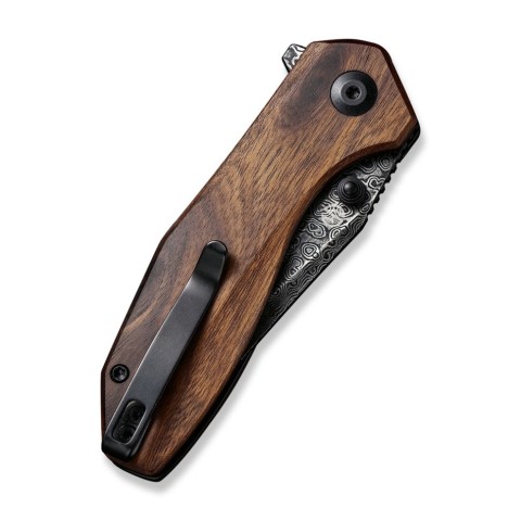 Ніж складаний кишеньковий Civivi ODD 22, (7.5 см) Damascus / Guibourtia Wood