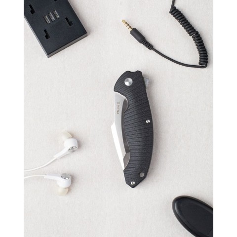 Ніж складаний туристичний Ruike P851-B, (8.9 см) 14C28N / G10 чорний