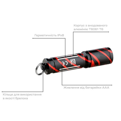 Фонарь-брелок Olight I3E EOS Black Lava