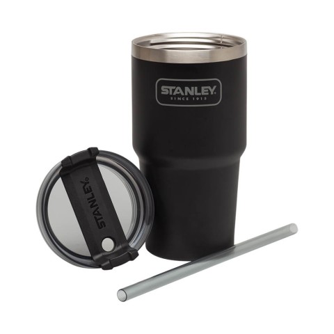 Термочашка з соломинкою Stanley Adventure Quencher 0.6 л Чорна