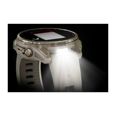 Смарт-годинник Garmin fenix 8 AMOLED (43 мм) Sapphire золотистий/туманно-сірий пісочний