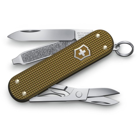 Ніж Victorinox Classic SD Terra Brown 58мм,5функ,ріфл.кор