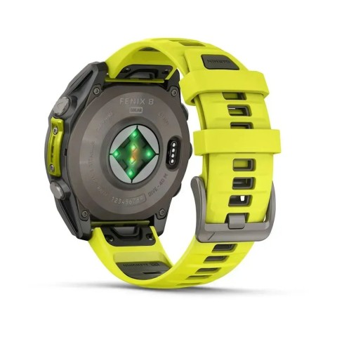 Смарт-годинник Garmin fenix 8 (47 мм) Sapphire Solar титан яскраво-жовтий/графітовий