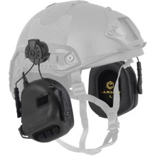 Активні навушники Earmor M31H, з тримачем ARC Rails на каску black