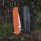 Ніж складаний туристичний Ruike P801-J, (8.6 см) 14C28N /  G10 помаранчевий
