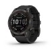 Смарт-годинник Garmin fenix 7 Sapphire Solar чорний титановий DLC з чорним ремінцем