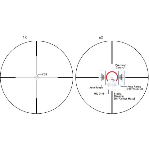 Приціл Primary Arms GLx 1-6×24, F1, ACSS Griffin Mil M6, 0.1 Mil, (Illuminated) чорний
