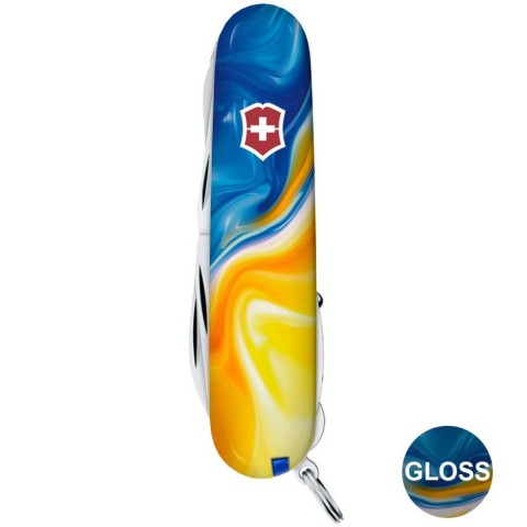 Ніж Victorinox Huntsman Ukraine 91мм,15функ ,Жовто-сині фарби