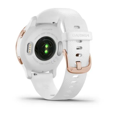 Смарт-годинник Garmin Venu 2S білий із рожево-золотистим безелем