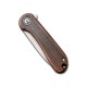 Ніж складаний кишеньковий Civivi Mini Elementum Flipper, (4.7 см) 14C28N / Copper коричневий