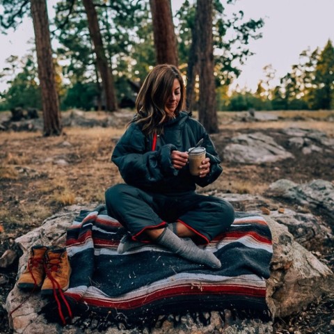 Спальний мішок, що надівається Selkbag LITE, розмір L, блакитний