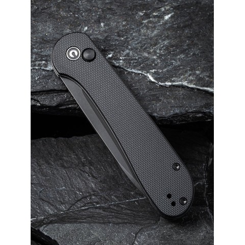 Ніж складаний туристичний Civivi Elementum Pocket, (8.9 см) 14C28N / G10 чорний