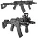 Цевье тактическое FAB для AK 74У, 4 планки, черное