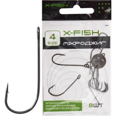 Крючок X-Fish Микроджиг #4 (8шт/уп)