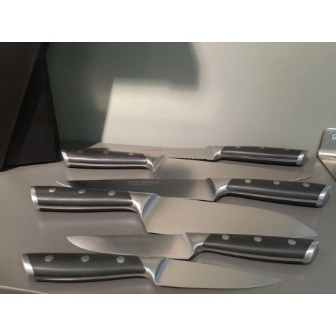 Набор кованых кухонных ножей в подставке Boker Forge Set 2.0
