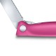 Кухонний ніж Victorinox SwissClassic Foldable Paring лезо 11см хвил. з рож. ручкою (блістер)