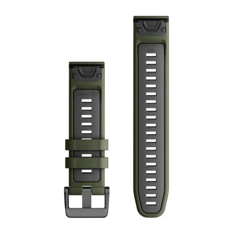 Ремінці для годинника Garmin QuickFit 22 силіконові, мохові/графітові