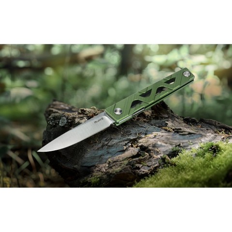 Ніж складаний туристичний Ruike P878-AG, (8.7 см) 14C28N / 6063Aluminum зелений