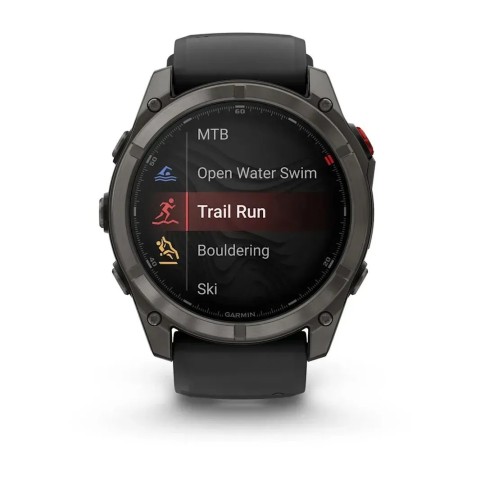 Смарт-годинник Garmin fenix 8 Pro AMOLED (51 мм) Sapphire карбоново-сірий DLC титан чорний/гравійно-сірий