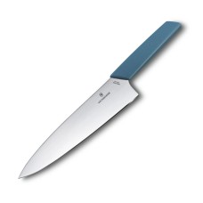 Нож кухонный шефский Victorinox Swiss Modern Carving Cornflower, 20 см, голубой, блистер