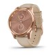 Смарт-часы Garmin vivomove Luxe с розово-золотистым корпусом и бежевым ремешком