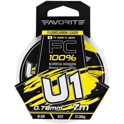 Флюорокарбон Favorite U1 FC 7m #22/0.78mm 81.6lb/37.0kg
