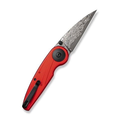 Ніж складаний туристичний Civivi Starflare, (8.4 см) Damascus / Aluminum червоний