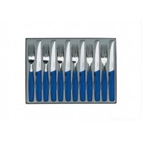 Набор Victorinox, 12 столовых приборов, серрейтор, синий