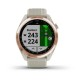 Смарт-часы Garmin Approach S42 розовое золото со светло-песочным ремешком