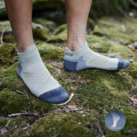 Шкарпетки низькі Naturehike CYY2341ZJ012, розмір L, бежево-сірі