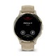 Смарт-часы Garmin Venu 3s французский серый с золотистым стальным безелем и кожаным ремешком