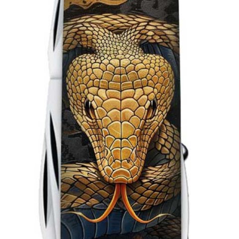 Ніж Victorinox Huntsman Zodiac 91мм,15функ ,Дерев'яна змія