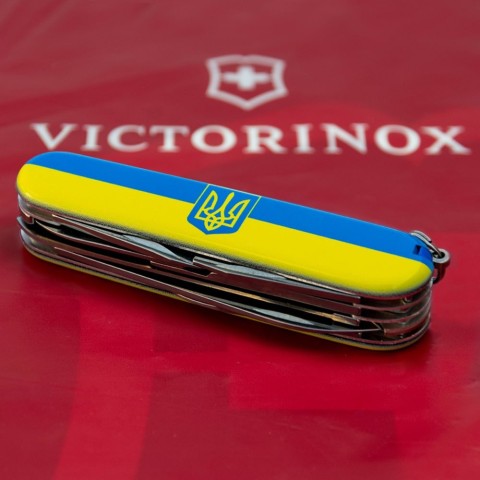 Ніж Huntsman Ukraine 91мм/15функ /Герб на прапорі гориз.