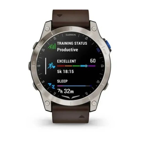 Смарт-годинник Garmin D2 Mach 1 з коричневим ремінцем Оксфорд