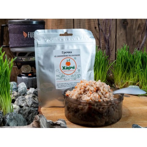 Сушеная еда Харчі Гречка со свининой и овощами