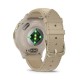 Спортивний годинник Garmin Venu 3S French Gray Soft Gold з шкіряним ремінцем 010-02785-55