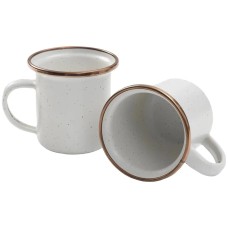 Набор чашек Barebones Espresso Cup/Enamel/Set 2 шт Egg Shell