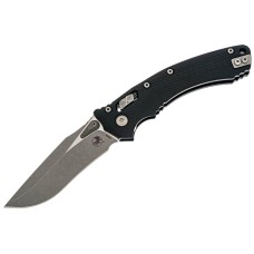 Нож Microtech Amphibian Ram-Lock, клинок Apoc Fluted, черная рукоять G10