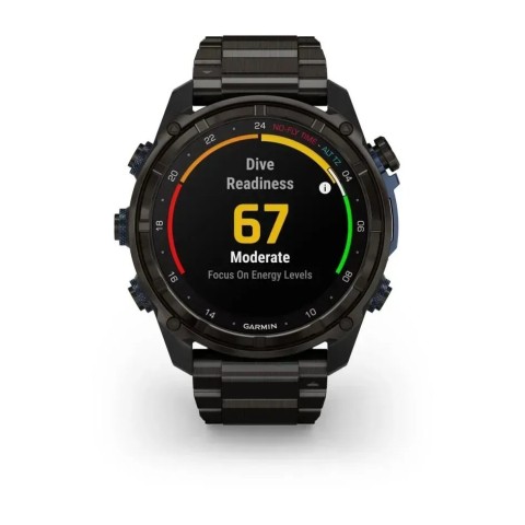 Смарт-годинник Garmin Descent Mk3i (51 мм) карбоново-сірий DLC титановий з DLC титановим ремінцем