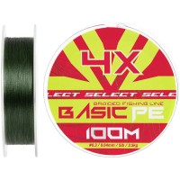 Шнур Select Basic PE Green 100m #0.4/0.06mm 6lb/3kg