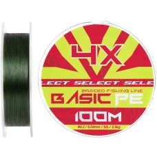 Шнур Select Basic PE Green 100m #0.4/0.06mm 6lb/3kg