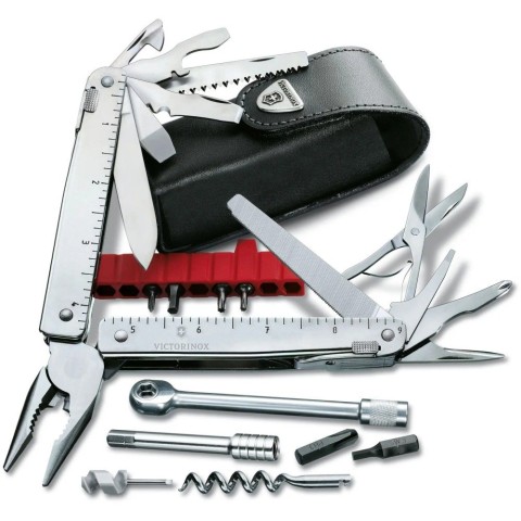Мультитул Victorinox Swisstool X Plus Ratchet 115мм,38функ+чорн.шкір.чохол