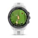 Смарт-годинник Garmin Approach S70 (42 мм) з чорним керамічним безелем та білим ремінцем