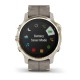 Смарт-годинник Garmin fenix 6S Pro Sapphire золотистий з сірим шкіряним ремінцем