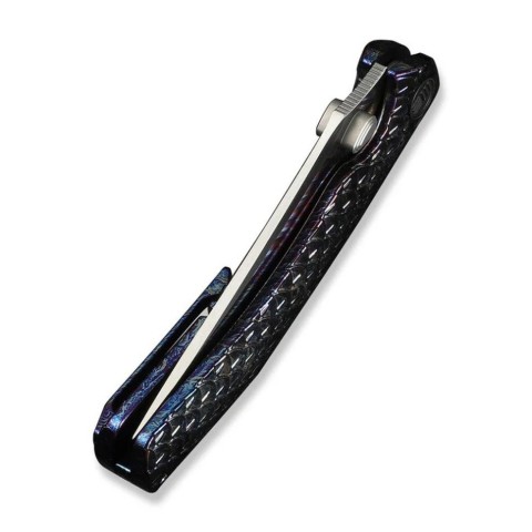 Ніж складаний туристичний Weknife Dracarys, (9.1 см) Böhler M390 / титан 6AL4V полум’яний
