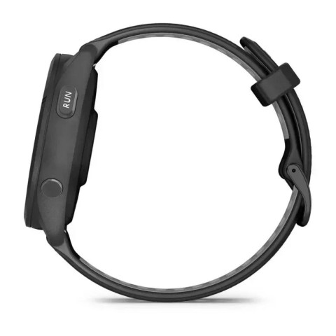 Смарт-часы Garmin Forerunner 265 с черными безелем и корпусом и черо-серым силиконовым ремешком