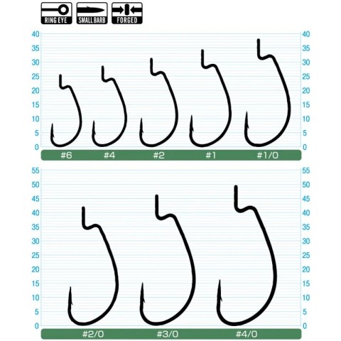 Крючок Owner J-Light 5109 Worm Hook #4 (6 шт/уп)
